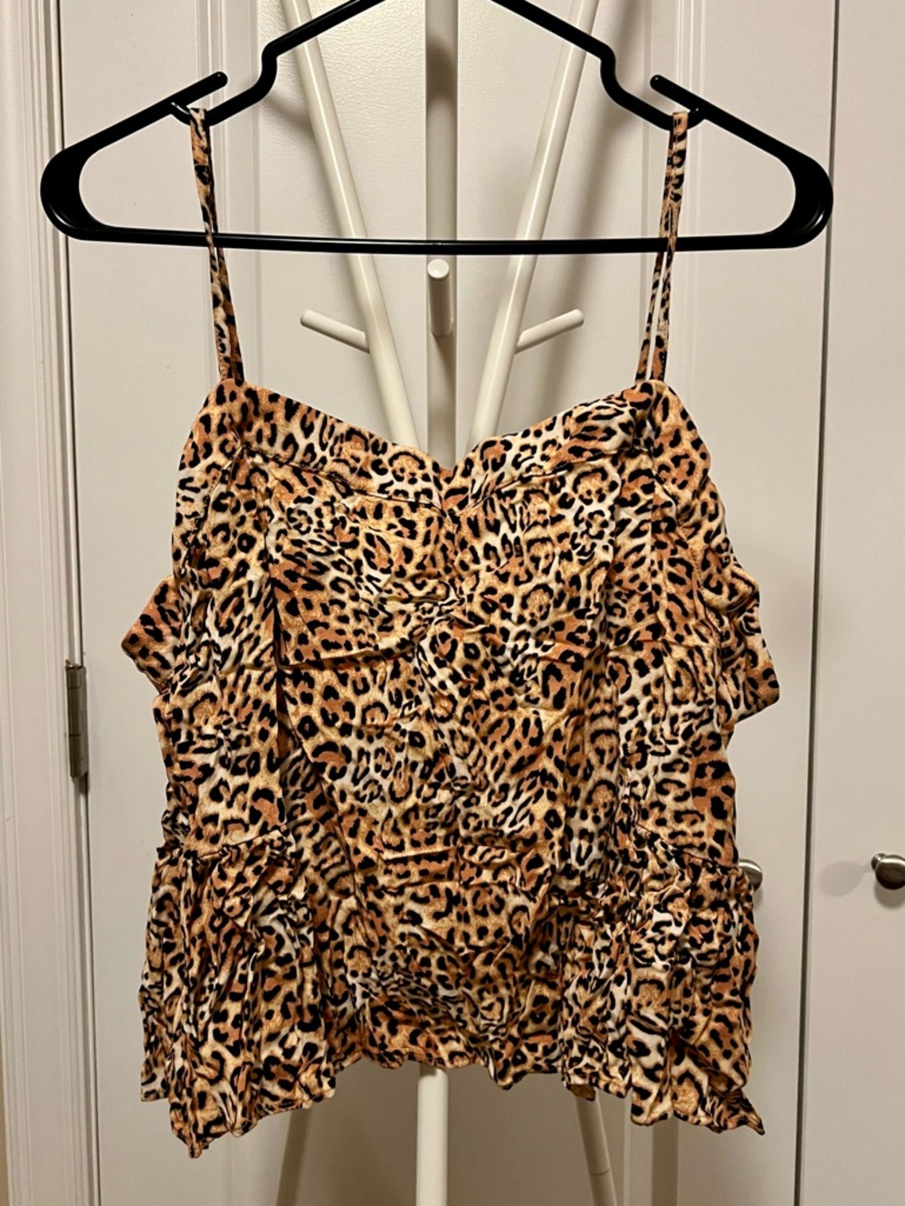 Joe Fresh Brown Ruffled Sleeveless Camisole